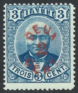 Haiti 1890 Salomon Surch. in Red #25 FVF-VLH, Scarce thus. Undercatalogued $3.50-