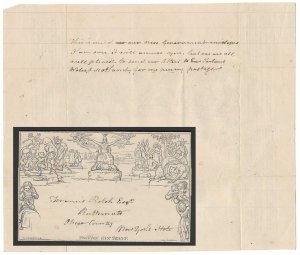 GB 1840 1d Mulready lettersheet addr to New York amusing text about the 'new G 