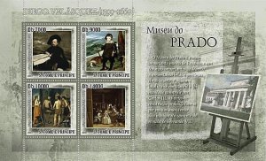 SAO TOME - 2007 - Prado Museum, Velasquez - Perf 4v Sheet - Mint Never Hinged