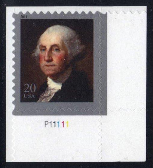 US #4504 George Washington Plate # Single; MNH (0.40)