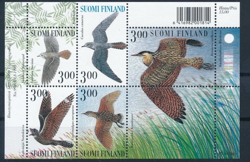 [I2663] Finland 1999 Birds good sheet very fine MNH 