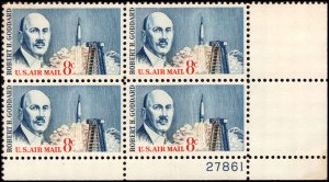 US #C69 ROBERT GOODARD MNH LR PLATE BLOCK #27861 DURLAND $2.00