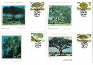 Venda - 1984 Indigenous Trees Silk Maxi Card Set SG 95-98