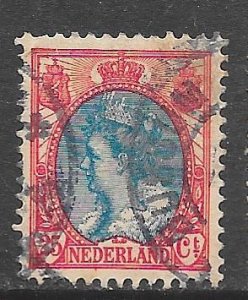 Netherlands 77: 25c Queen Wilhelmina, used, F-VF