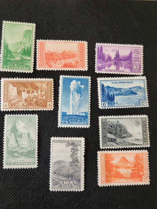 USA, National Parks 1934 set, SCV $10.85