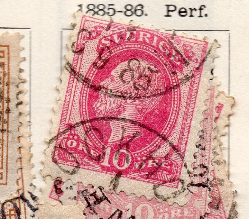 Sweden 1872 Early Issue Fine Used 10ore. 265316