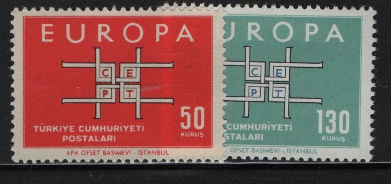 TURKEY, 1602-1603, MNH, 1963 Europa issue