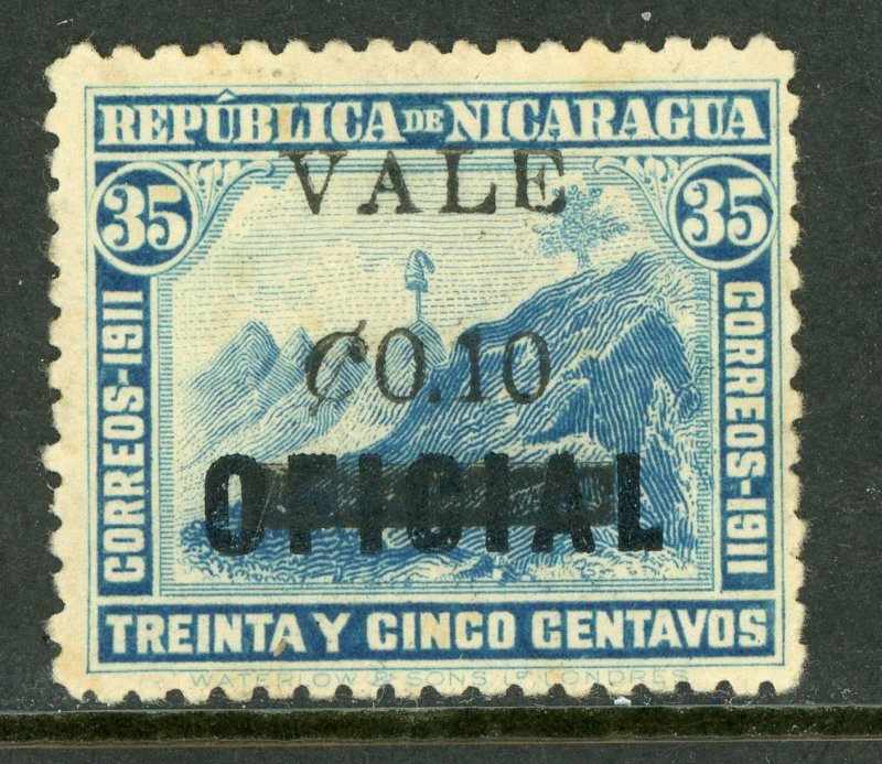 Nicaragua 1914 Liberty Overprint 10¢/35¢(Error) VFU H373