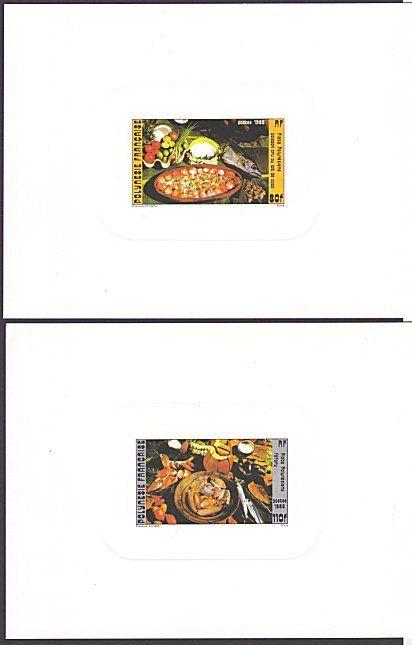 FRENCH POLYNESIA 1986 Food / Cooking set of 2 deluxe proofs.................4037