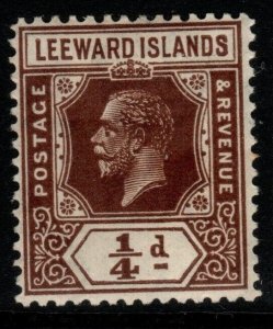 LEEWARD ISLANDS SG58 1922 ¼d BROWN MTD MINT