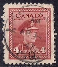 Canada #254 4 cent King George 6, VF used