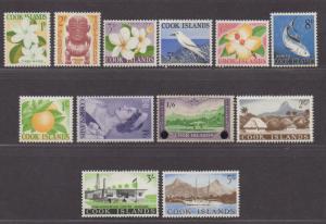 **Cook Islands, SC# 148-158 MH, VF Complete Set, CV $32.05