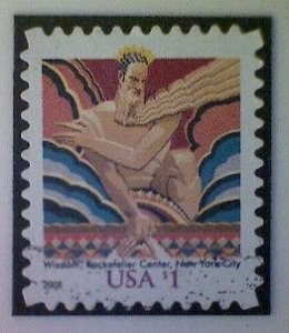 United States, Scott #3766a, used(o), 2008, Wisdom, $1.00, multicolored