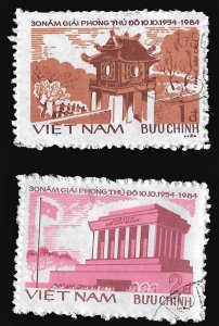 Vietnam SC 1443-1444 * Liberation of Hanoi * Used * 1984