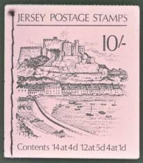 Jersey SG#SB3 Booklet with Inverted Panes 10/- Orguil Castle