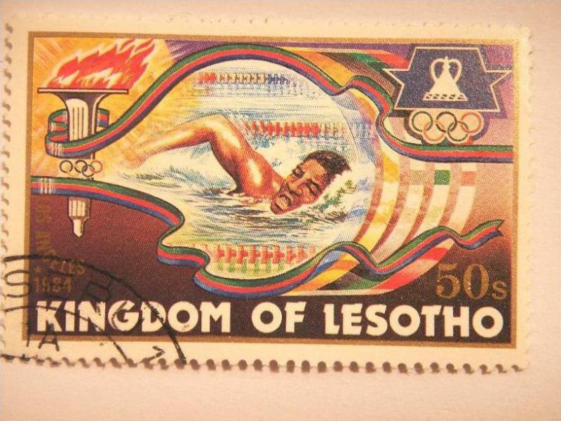 LESOTHO, 1984 50s CTO, Olympic Games, Los Angeles SG 592  Value £ 0.20