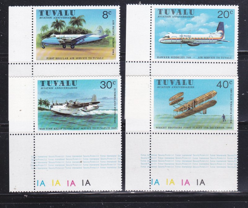 Tuvalu 142-145 Set MNH Planes (B)