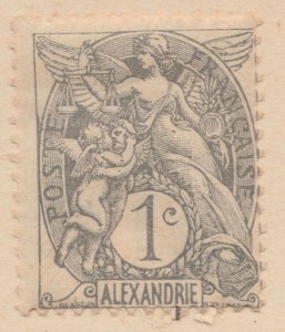 FRENCH COLONY EEGYPT ALEXANDRIA 1902-03 1c MH* Stamp A29P25F33119-