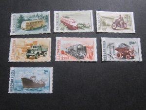 Hungary 1955 Sc 1141-47 transport set MNH