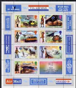 BARBUDA - 1974 - UPU Centenary o/p - Perf 8v Sheet - Mint Never Hinged