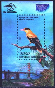 Indonesia. 1997. bl121. Birds, fauna. MNH.