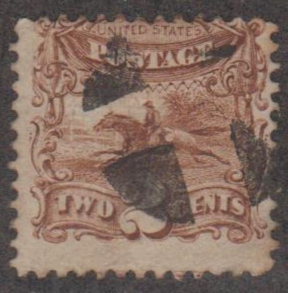 U.S. Scott #113 Pony Express Stamp - Cat $85 - Used Single
