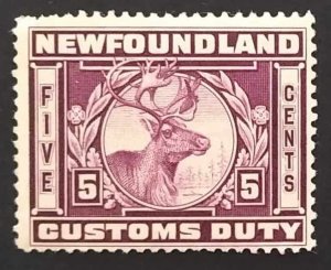Newfoundland NFC5 F-VF M (Part Gum)