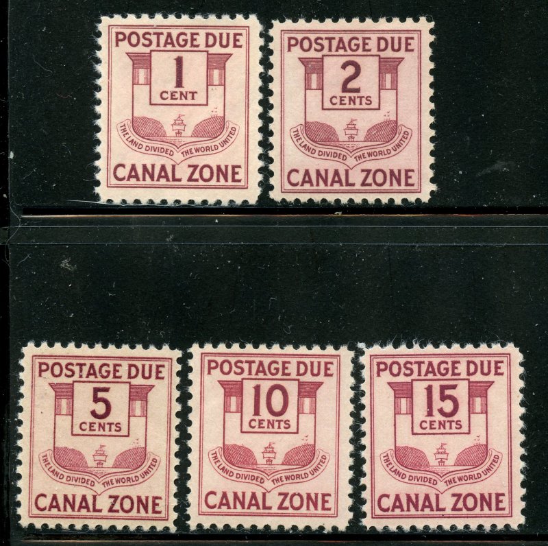 Canal Zone # CJ25-29, Mint Hinge. CV $ 3.85