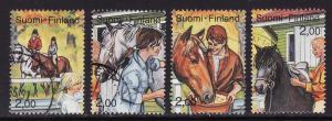 Finland #826a-d F-VF Mint NH ** Horse Care