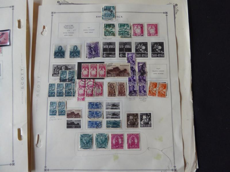 South Africa Classic Stamp Collection on Album Pages