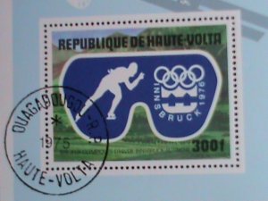 UPPER VOLTA-1975- WINTER OLYMPIC GAMES INNSBRUCK'76- CTO S/S VERY FINE