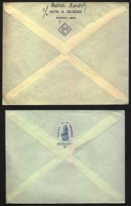 Lebanon Liban 2 airmail covers to Switzerland 1954/1956