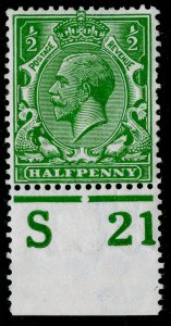 SG356 SPEC N14(-), ½d yellowish bright green, NH MINT. CONTROL S21 PERF. RP CERT