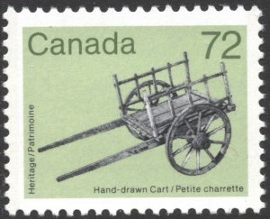 Canada SC#1083 72¢ Heritage Artifacts: Hand-drawn Cart (1987) MNH