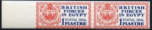 British Forces in Egypt SGA1 1p Imperf Pair on Gummed Paper (Probably a Proof)