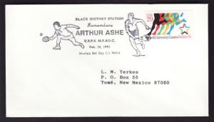 United States (Marina Del Rey) Arthur Ashe  tennis postmark 