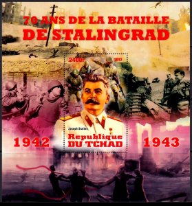 TCHAD CHAD 2012 WORLD WAR II BATTLE OF STALINGRAD STALIN [#1262]