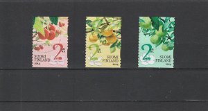 Finland  Scott#  1457a-1457c  Used  (2014 Fruits and Blossoms)
