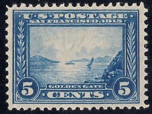 399 5 cent Golden Gate, Stamp Mint OG NH EGRADED XF 88 XXF