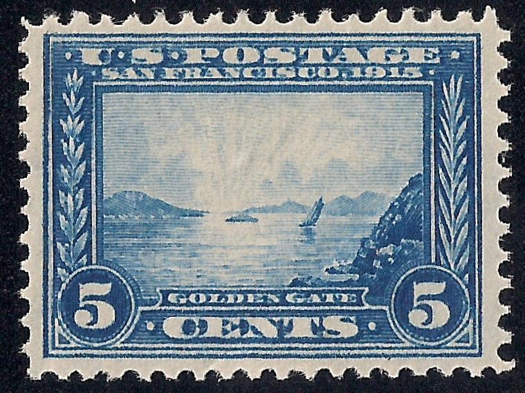 399 5 cent Golden Gate, Stamp Mint OG NH EGRADED XF 88 XXF