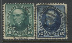 USA 1890 10 cent and 15 cents used