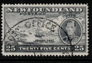 NEWFOUNDLAND SG266b 1937 25c SLATE p13½ FINE USED