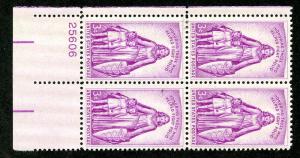 U.S. Scott 1087 FVF MNH Plate Block of 4