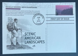 SCENIC LANDSCAPES 13 MILE WOODS NH JUN 23 2012 LANCASTER PA FIRST DAY COVER