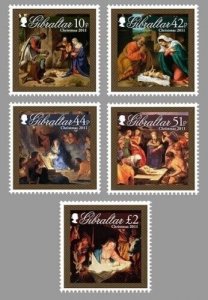 Gibraltar 2011 - Christmas - Set of 5 stamps - Scott #1305-9 - MNH