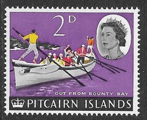 PITCAIRN ISLANDS 1964-65 QE2 2d OARSMEN on LONGBOAT Pictorial Sc 41 MH