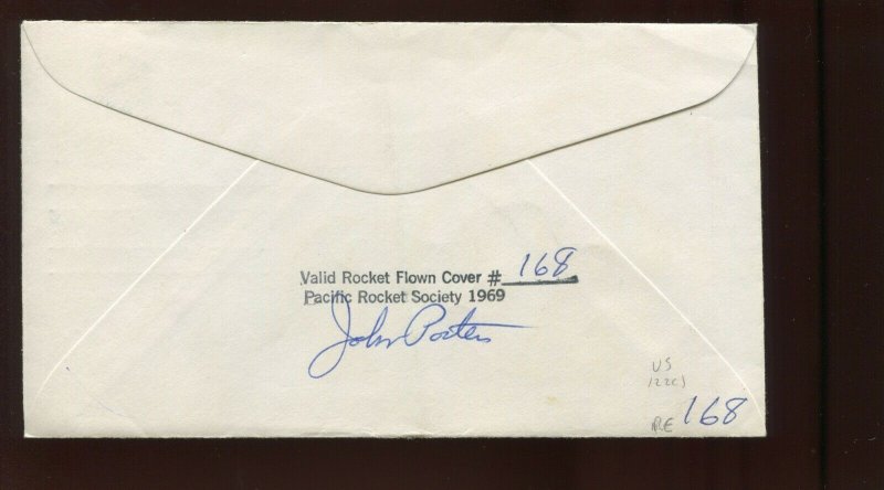 1969 US ROCKET MAIL PACIFIC ROCKET SOCIETY, APOLLO 8, EZ122C1  LV8843