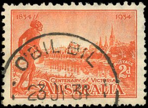 AUSTRALIA Sc 142 USED - 1934 2p Yarra Yarra - Perf 11½ -  Sound, No Faults