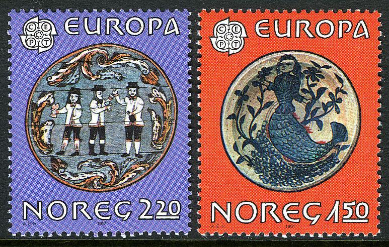 Norway 781-782, MNH. EUROPA CEPT. Folklore, 1981