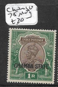 INDIA CHAMBA (P2809B)  KGV 1R  SG78  MOG